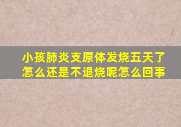 小孩肺炎支原体发烧五天了怎么还是不退烧呢怎么回事