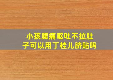 小孩腹痛呕吐不拉肚子可以用丁桂儿脐贴吗