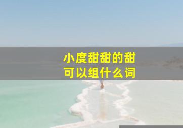 小度甜甜的甜可以组什么词