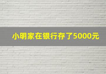 小明家在银行存了5000元