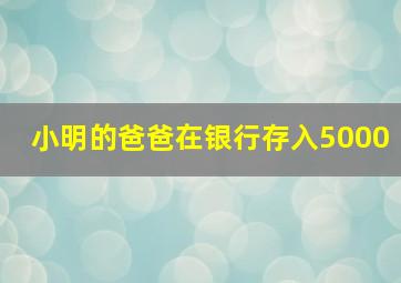 小明的爸爸在银行存入5000