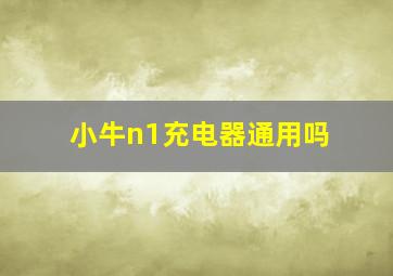 小牛n1充电器通用吗