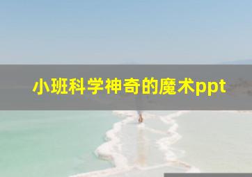 小班科学神奇的魔术ppt