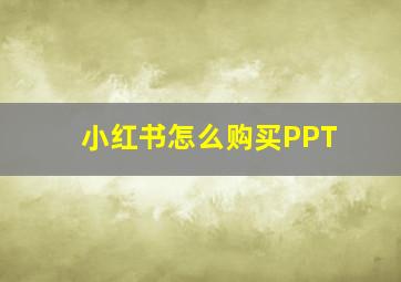 小红书怎么购买PPT