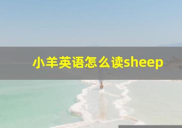 小羊英语怎么读sheep