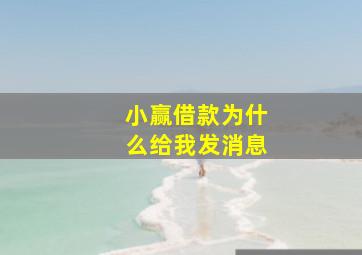 小赢借款为什么给我发消息