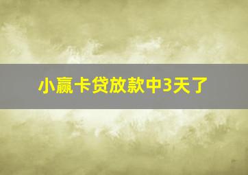 小赢卡贷放款中3天了