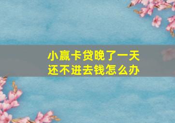 小赢卡贷晚了一天还不进去钱怎么办