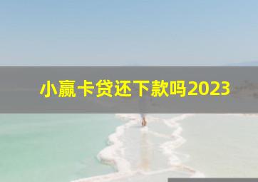 小赢卡贷还下款吗2023