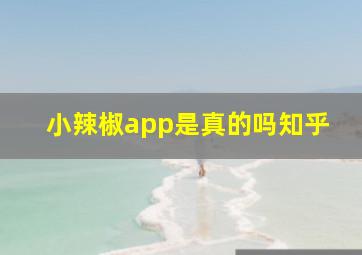 小辣椒app是真的吗知乎