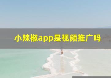 小辣椒app是视频推广吗