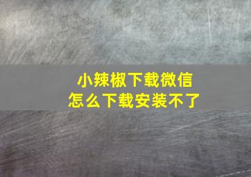 小辣椒下载微信怎么下载安装不了