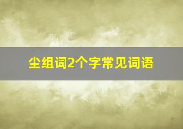 尘组词2个字常见词语