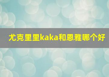 尤克里里kaka和恩雅哪个好