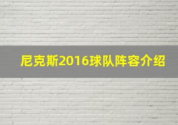 尼克斯2016球队阵容介绍