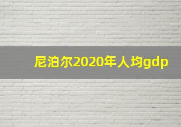 尼泊尔2020年人均gdp