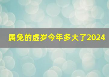 属兔的虚岁今年多大了2024