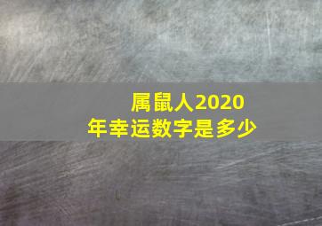 属鼠人2020年幸运数字是多少