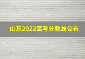 山东2022高考分数线公布