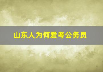 山东人为何爱考公务员