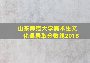 山东师范大学美术生文化课录取分数线2018