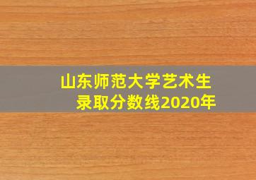 山东师范大学艺术生录取分数线2020年