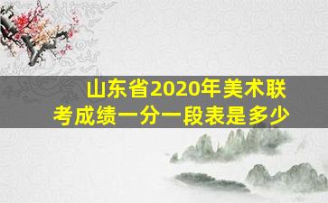 山东省2020年美术联考成绩一分一段表是多少