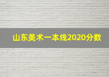 山东美术一本线2020分数