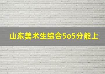 山东美术生综合5o5分能上