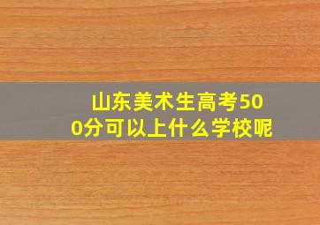 山东美术生高考500分可以上什么学校呢