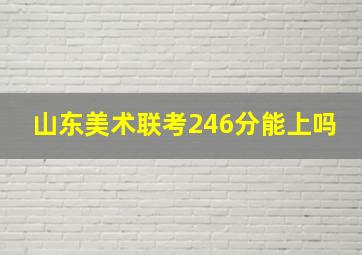 山东美术联考246分能上吗