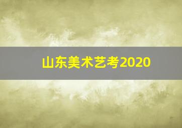 山东美术艺考2020