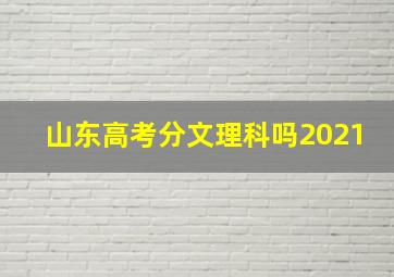 山东高考分文理科吗2021