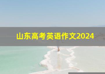 山东高考英语作文2024