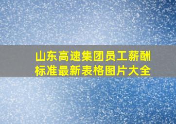 山东高速集团员工薪酬标准最新表格图片大全