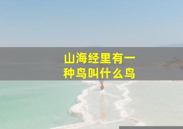 山海经里有一种鸟叫什么鸟