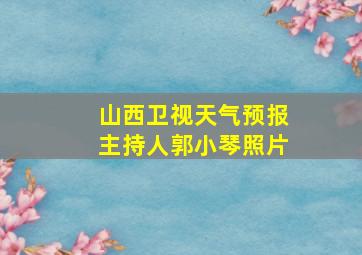 山西卫视天气预报主持人郭小琴照片