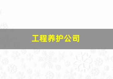 工程养护公司