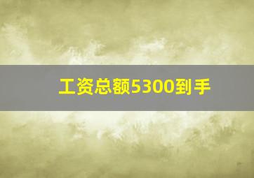 工资总额5300到手