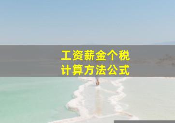 工资薪金个税计算方法公式