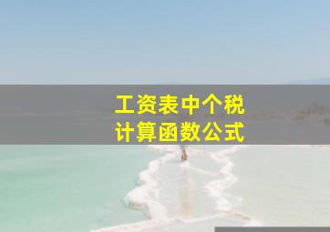 工资表中个税计算函数公式