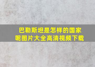 巴勒斯坦是怎样的国家呢图片大全高清视频下载