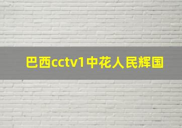 巴西cctv1中花人民辉国