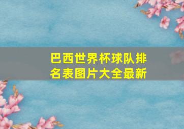 巴西世界杯球队排名表图片大全最新