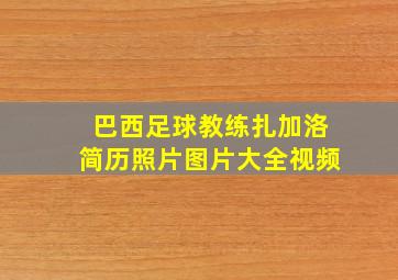 巴西足球教练扎加洛简历照片图片大全视频