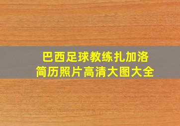 巴西足球教练扎加洛简历照片高清大图大全