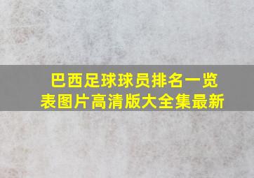 巴西足球球员排名一览表图片高清版大全集最新