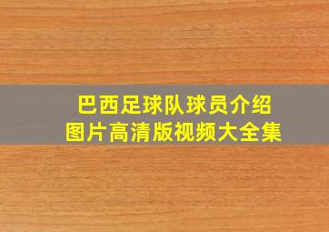 巴西足球队球员介绍图片高清版视频大全集