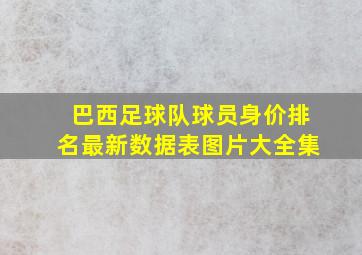 巴西足球队球员身价排名最新数据表图片大全集