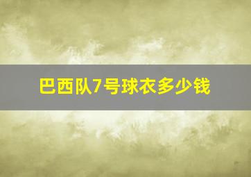 巴西队7号球衣多少钱